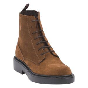 SOLDINI Made In Italy Leather Laced Up Booties